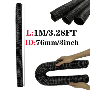 1M 3" Silicone Air Ducting Flexible Brake Hot Cold Induction Intake Pipe Hose - Picture 1 of 6