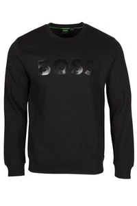 Felpa uomo HUGO BOSS Salbo Mirror cotone-piqué colore nero 50510482-001 - Foto 1 di 3
