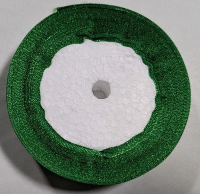 25 yardas 1" 25 mm cinta de satén de una sola cara boda fiesta artesanía decoración verde Foto 1 de 4