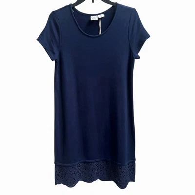 Vestido Camiseta The Prairie by Rachel Ashwell Nuevo con Etiquetas Talla M Azul Marino Cambio Borde de Encaje Foto 1 de 4