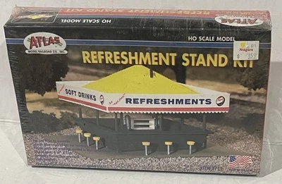 Atlas HO Scale Refreshment Stand Building Kit #715 New Old Stock Train - Image 1 of 4