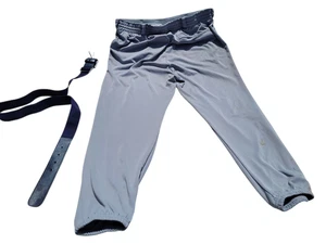 Gray Softball Pants A4 Unisex Adult XL and Bonus Elastic Blue Belt - Picture 1 of 9