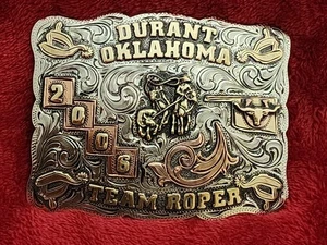 Rodeo☆2006☆Team Roping X-TREME Champion Trophy Buckle☆Durant Oklahoma☆Rare☆W34 - Picture 1 of 14