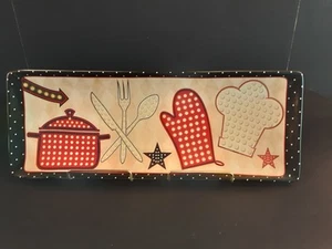 Certified International Kitchen Chef Long Serving Tray Hobby Lobby 16" x 6" - Picture 1 of 8