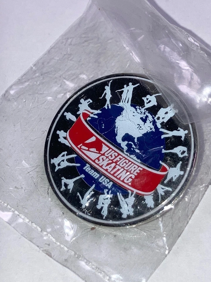 PIN US Figure Skating Team USA United States Red and Blue Original (BRAND NEW) - Image 1 of 1