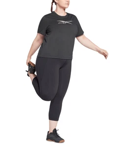 Leggings para mujer Reebok Lux 3/4 (talla grande) en negro talla 1X - Ropa de entrenamiento - Imagen 1 de 3