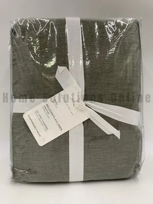 Pottery Barn Belgian Flax Linen Hemstitch Sheet Set Loden Green Full #Q8X - Image 1 of 3