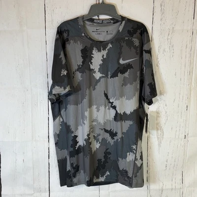 Nike Pro Hypercool Shirt Mens XL Camo Virgin Active Tee Fitted Training Top - Image 1 of 4