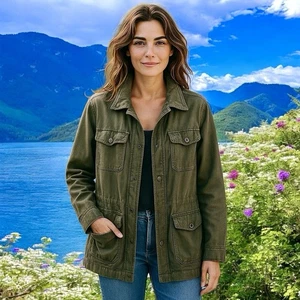 Eddie Bauer Brown Barn Jacket Womens 2X Cargo Utility Elbow Patch - Picture 1 of 17