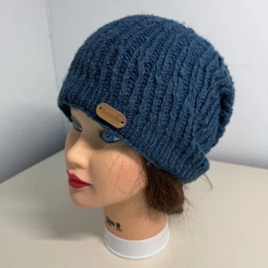 Serenity Tibet Nepal handgestrickt 100% Naturwolle Fleece-gefüttert Beanie Mütze - Bild 1 von 9