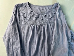 Ladies Xl Crochet Tee Shirt Top Lavender Hobo More Purple Than Pic Show - Picture 1 of 4