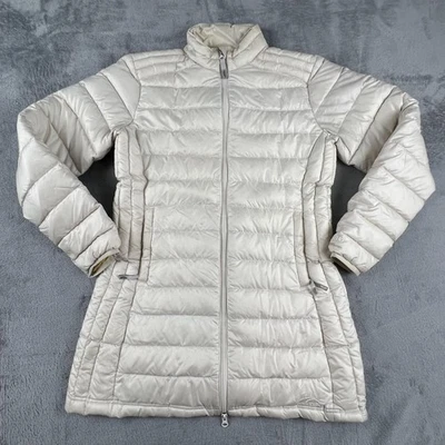 GoLite Down Puffer Jacket Womens Medium Ivory 800 Fill Quilted Packable Coat - Image 1 of 4