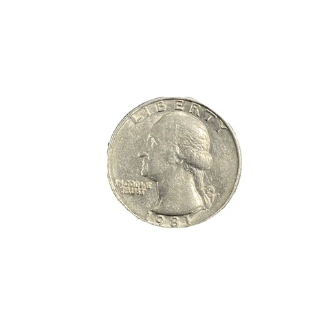 1981 D Washington Quarter Dollar Circulated 25 Cents Error Cover