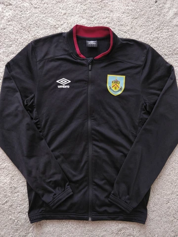 Umbro BURNLEY FC Mens Track Jacket Soccer Football England Black Sweatshirt Cover