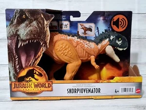 Jurassic World Dominion 2022 Skorpiovenator Roar Strikers Dinosaur Dino Sound - Imagen 1 de 4