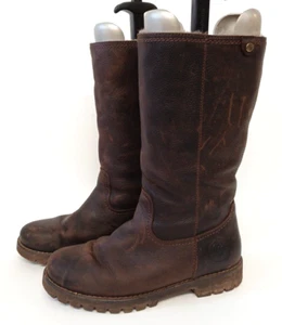 Panama Jack Brown Leather Boots Furry Lining Size UK 6 EU 39 - Picture 1 of 13
