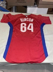 Game Used Bryan Rincon Philadelphia Phillies Jersey Vintage MLB Milb Mens 44 - Picture 1 of 6