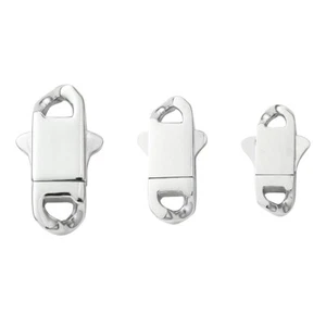 3pcs Buckle Clasps Spring Cuban Link for Braided Chain Necklace Jewelry Making - Picture 1 of 8