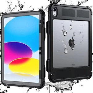 For iPad 10th Generation Case 10.9 inch Waterproof Drop Shockproof Stand Cover - Picture 1 of 13