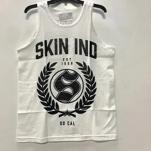 Skin Industries Men's Tank Top "Crown" White/Black - Picture 1 of 2