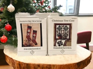 2 Thimbleberries Sewing Patterns  "Santa's Big Stocking" “Christmas Tree Cove” - Picture 1 of 3