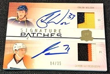 2009-10 UD The Cup Dual Rookie Patch Auto /35 James van Riemsdyk Colin Wilson RC