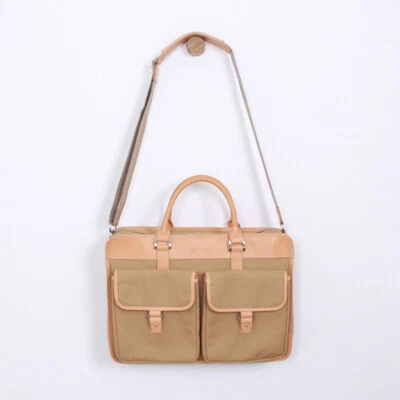 miim lucas beige maletín para portátiles 15" cuero ribete boutique moda bolso Foto 1 de 4
