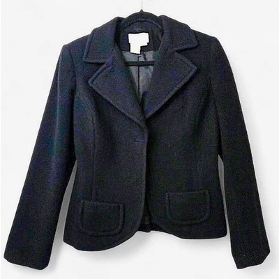 Chadwick's 女式羊毛混纺西装外套 - 黑色,4 码 — 第 1/4 张图片