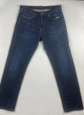 Lucky Brand Jeans 410 Athletic Straight Mens 34x32 Blue Dark Wash Denim Stretch - Image 1 of 4