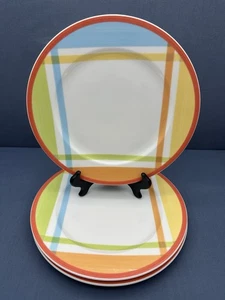 VILLEROY & BOCH Porcelain MONSIEUR Switch Bonjour 10 1/2" DINNER PLATES Set Of 3 - Picture 1 of 11