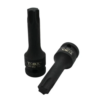 TMAX T-60 3" Long Black Impact Torx Socket Bit 1/2 Inch Square Drive Auto Tool - Image 1 of 4