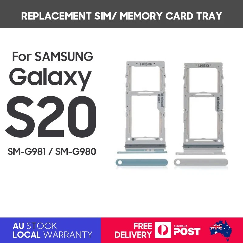 Лоток для SIM-карт/карт памяти — замена для двух SIM-карт для Galaxy S20 - Изображение 1 из 1