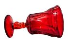 Vintage Fostoria Jamestown Ruby Red Water / Wine Goblet Glass 5  7/8" Tall