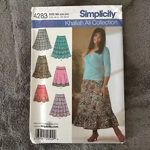 Simplicity Pattern 4283 Sz 20W-28W Misses Skirt Midi Tiered Ruffle - Picture 1 of 6