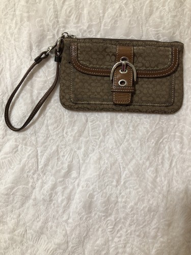 Portafoglio Coach SOHO tela firma fibbia polso portafoglio borsa smartphone Y2K