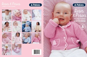 Patons Roses and Posies Pattern Book Baby Knitting Patterns,Dreamtime or BigBaby - Picture 1 of 8