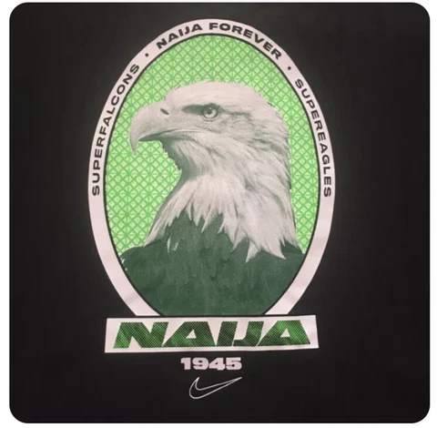 Nike Nigeria Football Soccer T Shirt Naija CT1944-010 Loose Fit   Men's L Large Cover