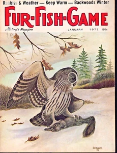 1977 January Fur-Fish-Game Magazine, Backwoods Winter, Deadwood, Idaho - Picture 1 of 9