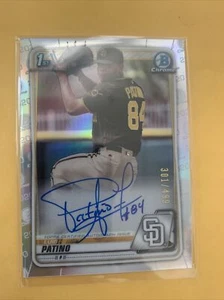 2020 Bowman Chrome Luis Patino Auto Refractor 317/499 Rays Autograph 🔥🙏 - Picture 1 of 1
