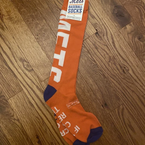 New York Mets Baseball Socks LGM Let's Go Mets Orange Empire City Casino New Cover
