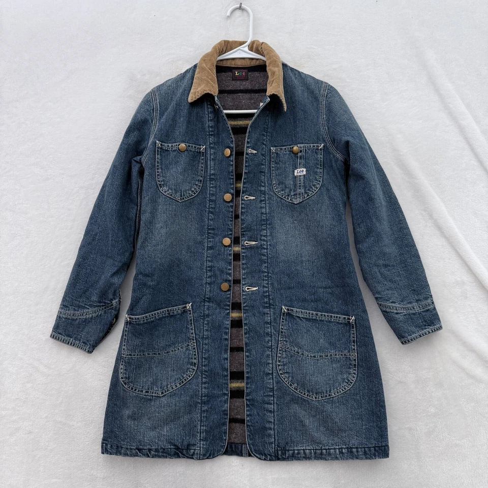 Lee Chore Coat Womens S Blue Sanforized Union Made Blanket Line Reproduction - Image 1 of 4