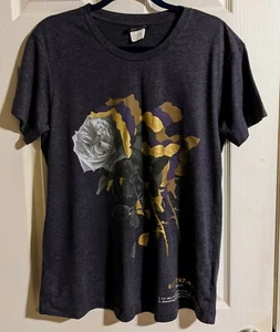Marina Rinaldi 40th Anniversary T-Shirt S Cotton Blend Short Sleeve Floral Print - Picture 1 of 4