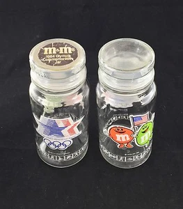 Collectible Vintage M&M L.A.Summer Olympics 1984 Candy Jar Set Of 2 - Picture 1 of 6
