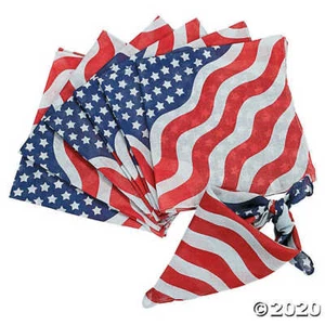 "Bandanas Stars & Stripes 100 % algodón (paquete de 12) 22"" x 22" - Imagen 1 de 1