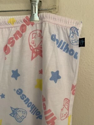XL Casa de Muñecas Vintage Logo Salón Pijama Pantalones Estrellas Verano Y2K Años 90 2000 Pinup Foto 1 de 4