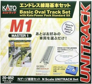 Kato N Scale ~ New 2022 ~ M1 Basic Oval Track Set With Power Pack ~ 20-852