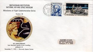 5TH ANNIVERSARY LANDING APOLLO 17,   KENNEDY SPACE CENTER, FL  1972  FDC18582 - Picture 1 of 2
