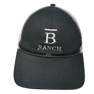 B Ranch Strapback Baseball Cap Black One Size Embroidered Fahrenheit Headwear - Image 1 of 4
