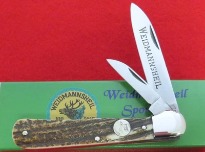 Cuchillo Weidmannsheil Alemania 1995-1996 Ciervo Tricklock ¡MUY RARO! Como nuevo sin precio base Foto 1 de 4