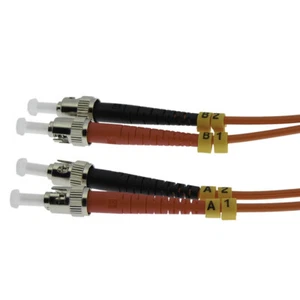 ST to ST Multimode Duplex Fiber Optic Jumper Patch Cable Cord 1M/2M/3M/5M/7M - Picture 1 of 1